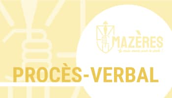 Image illustrant un procès-verbal de la Mairie de Mazères